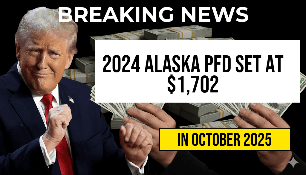 Alaska PFD for 2024 Set at $1,702, with 2025 Confirmed at $1,000 — Payment Dates Revealed