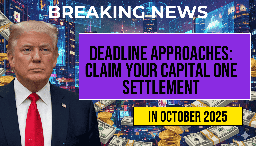Approaching Deadline to Claim Your Share of $425M Capital One Settlement: Application Instructions Inside