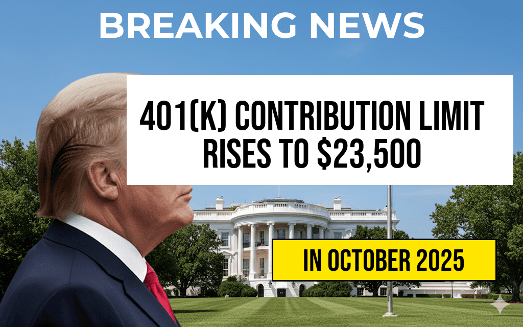 Employees Can Contribute Up to $23,500 to Their 401(k) in 2025 Thanks to Maximum Increase.